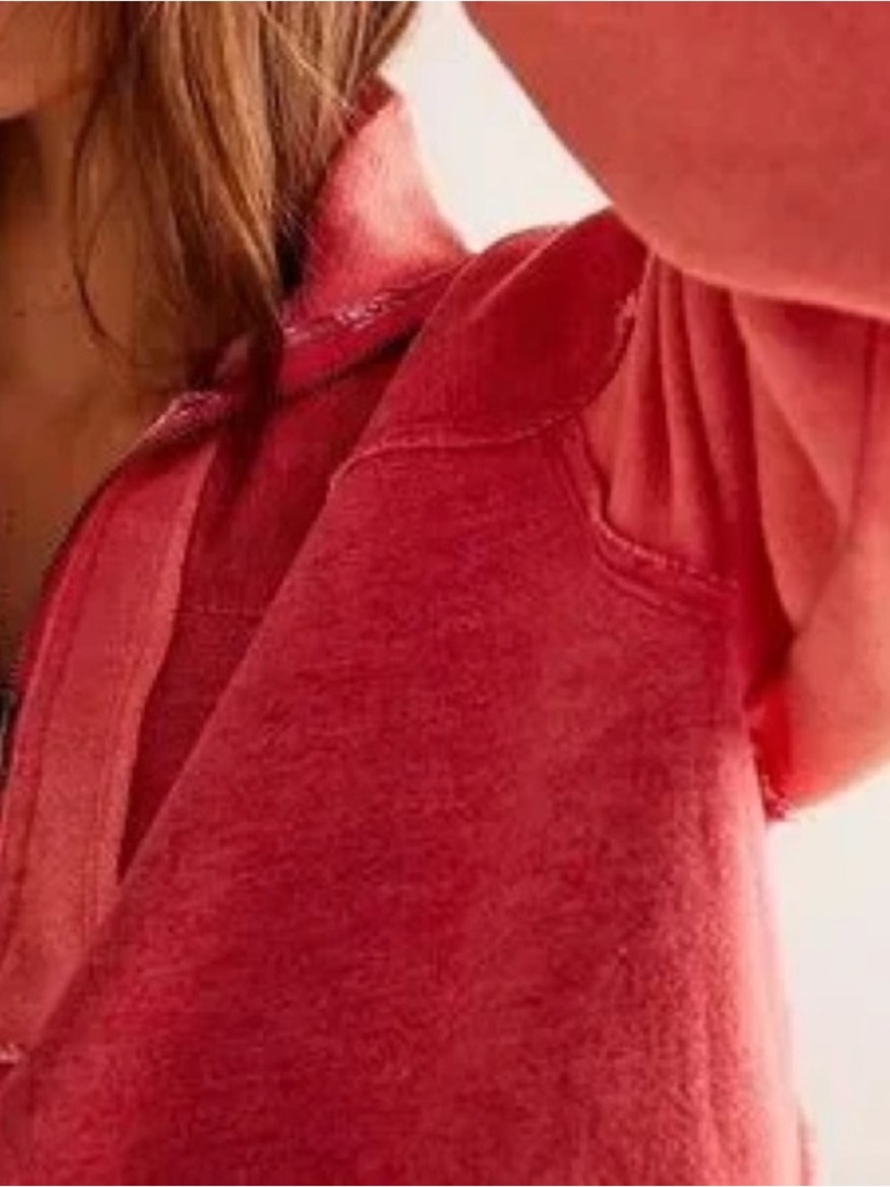 We The Free Pink Colorblock Kassey Quarter Zip Oversize Pullover Sweater- L - Picture 2 of 8